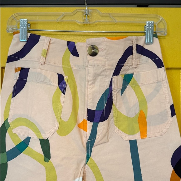 Anthropologie Colette Multicolor Abstract Print Wide-Leg Pants - Picture 2 of 5